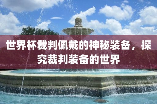 世界杯裁判佩戴的神秘装备，探究裁判装备的世界金炬实业股份有限公司