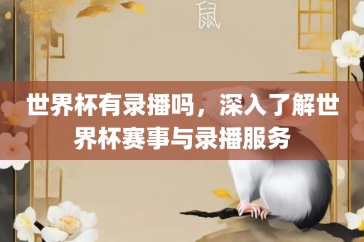 世界杯有录播吗，深入了金炬实业股份有限公司解世界杯赛事与录播服务