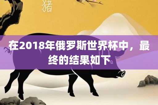 在2018年俄罗斯世界杯中，最终的结果如下
