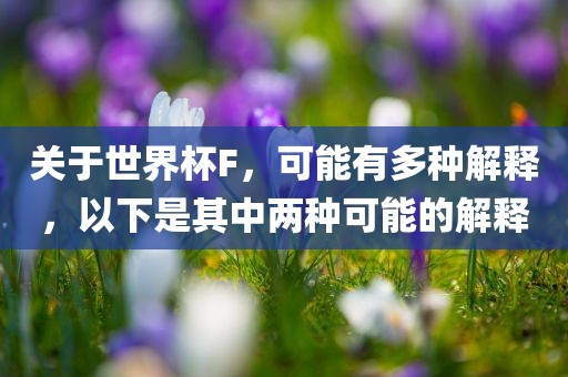 关于世界杯F，可金炬实业股份有限公司能有多种解释，以下是其中两种可能的解释