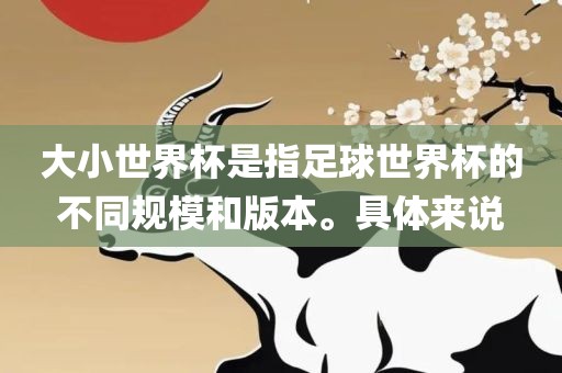 大小世界杯是指足球世界杯的不同规模和版本。具体来说