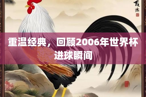 重温经典，回顾2006年世界杯进球瞬间