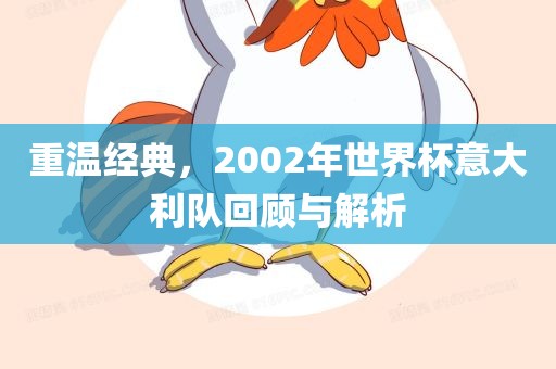 重温经典，2002年世界杯意大利队回顾与解析