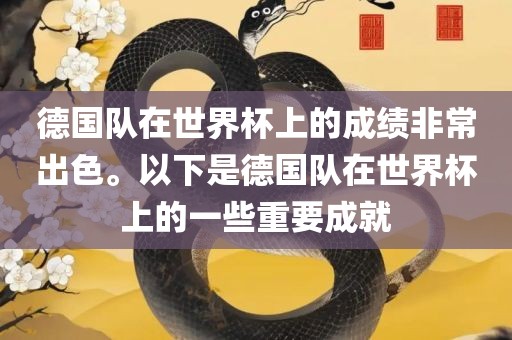 德国队在世界杯上的成绩非常出色。以下是德国队在世界杯上的一些重要成就