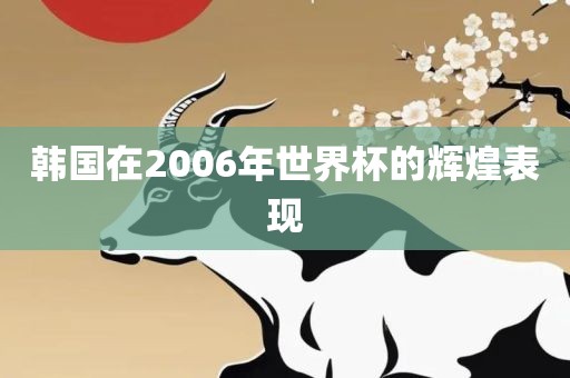韩国金炬实业股份有限公司在2006年世界杯的辉煌表现
