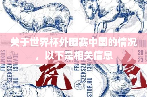 关于世界杯外围赛中国的情况，以下是相关信息