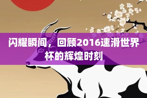 闪耀瞬间，回顾2016速滑世界杯的辉煌时刻