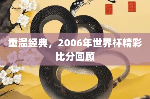 重温经典，2006年世界杯精彩比分回顾