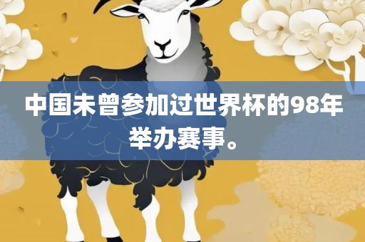 中国未曾参加过世界杯的98年举办赛事。金炬实业股份有限公司