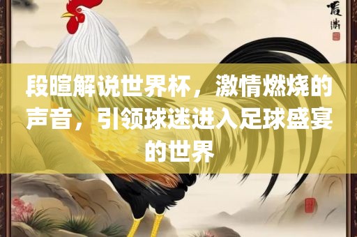段暄解说世界杯，激情燃烧的声音，引领球迷进入足球盛宴的世界