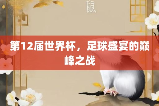 第12届世界杯，足球盛宴的巅峰之战