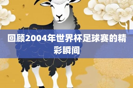 回顾2004年世界杯足球赛的精彩瞬间金炬实业股份有限公司