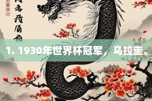 1. 1930年世界杯冠军，乌拉圭。