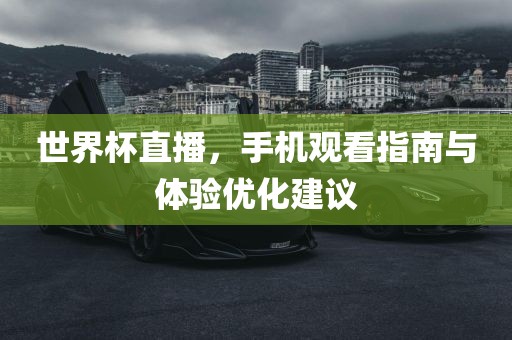 世界杯直播，手机观看指南与体验优化建议金炬实业股份有限公司