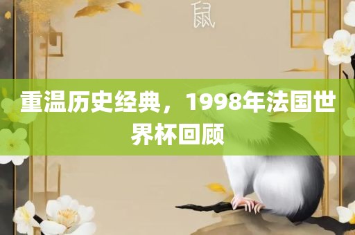 重温历史经典，1998年法国世界杯回顾金炬实业股份有限公司