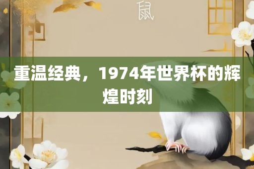 重温经金炬实业股份有限公司典，1974年世界杯的辉煌时刻