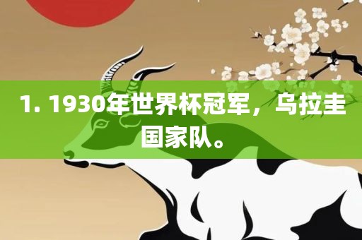 1. 1930年世界杯冠军，乌拉圭国家队。