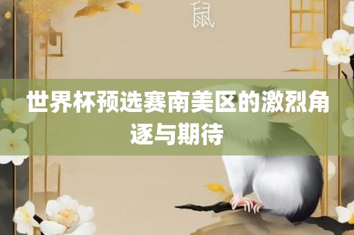 世界杯预选赛南美区的激烈角逐与期待