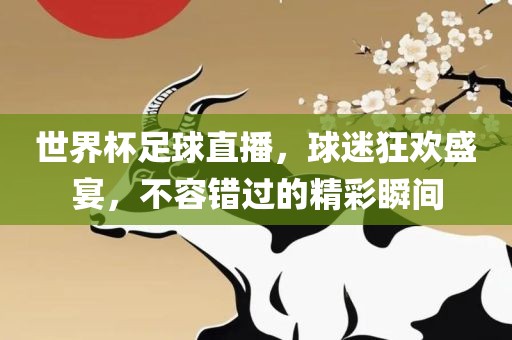 世界杯足球直播，球迷狂欢盛宴，不容错过的精彩瞬间