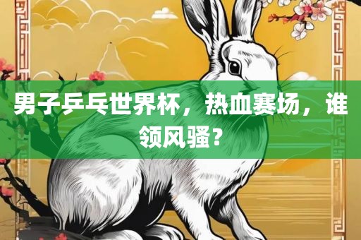 男子乒乓世界杯，热血赛场，谁领风骚？