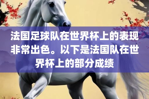 法国足球队在世界杯上的表现非常出色。以下是法国队在世界杯上的部分成绩金炬实业股份有限公司