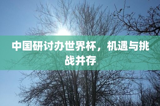 中国研讨办世界杯，机遇与挑战并存