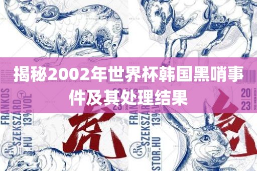 揭秘2002年世界杯韩国黑哨事件及其处理结果
