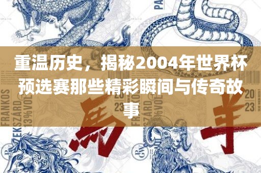 重温历史，揭秘2004年世界杯预选赛那些精彩瞬间与传奇故事