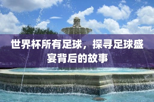 世界杯所有足球，探寻足球盛宴背后的故事金炬实业股份有限公司